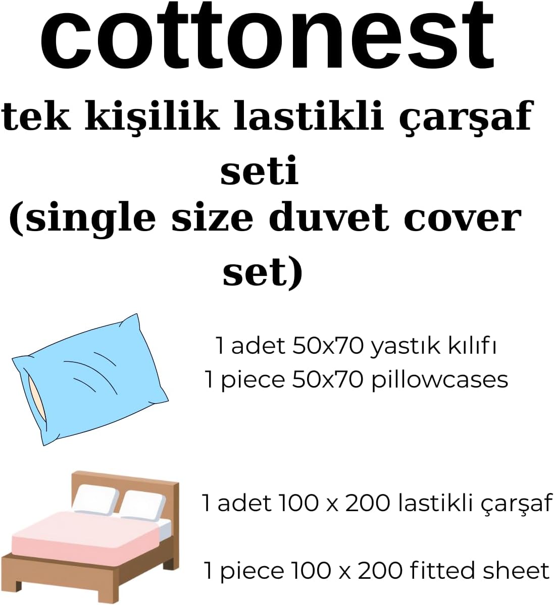 Lastikli Çarşaf Seti Çift Kişilik 160x200 cm – Tek Kişilik 100x200 cm Seçenekli – Yumuşak Dokulu Çarşaf + Yastık Kılıfları – Günlük Kullanıma Uygun (Mor, Çift Kişilik)