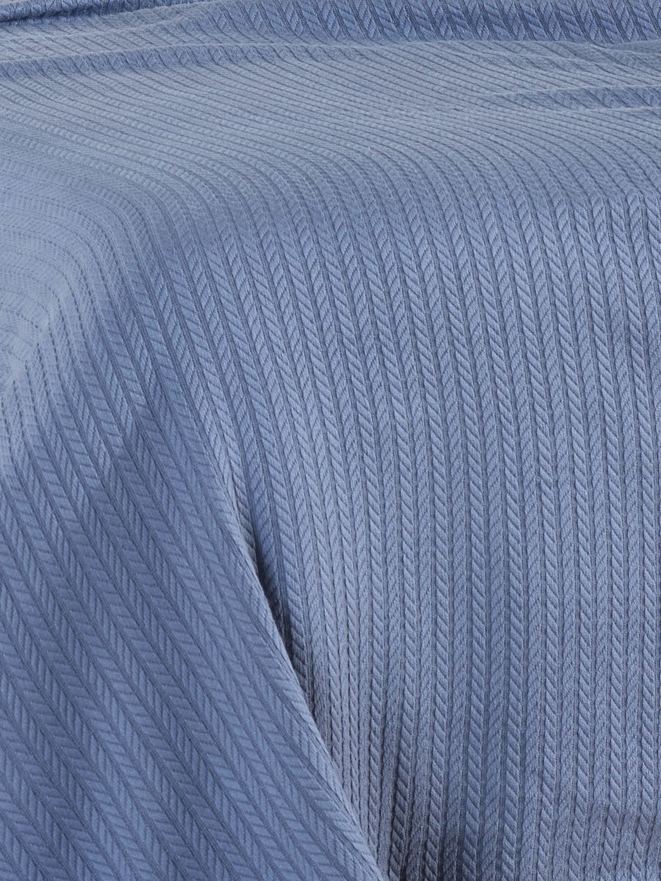 Cottonest Saç Örgü Desen Pike Seti 220x240 | Düğmeli Yastık Kılıfı