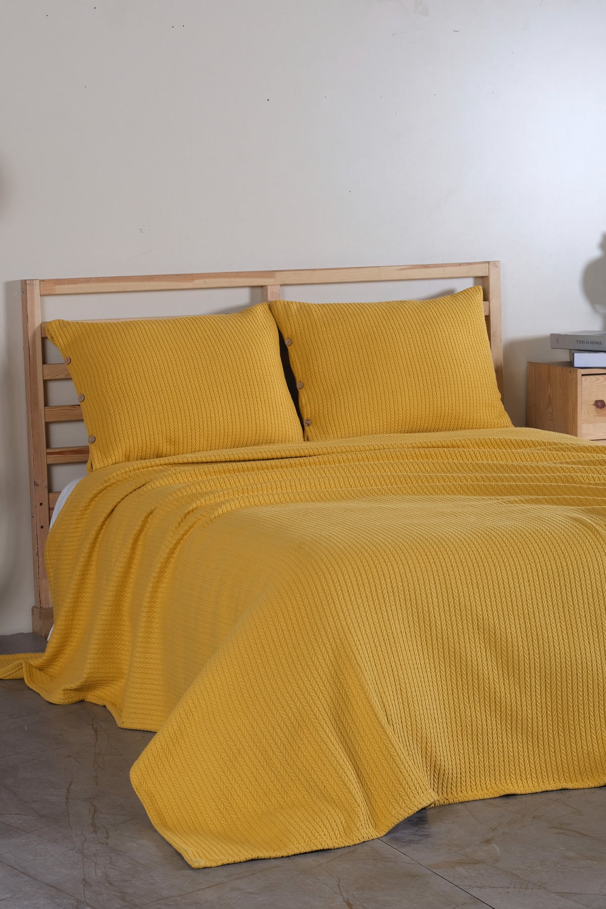 Cottonest Hardal çift kişilik pike seti 220x240 cm