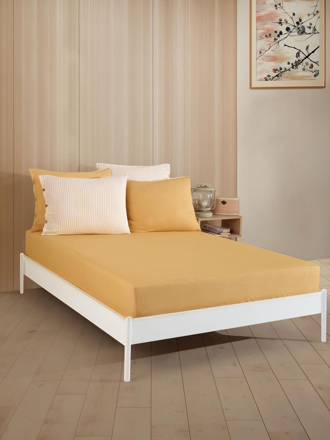 Lastikli Çarşaf Seti Çift Kişilik 160x200 cm – Tek Kişilik 100x200 cm Seçenekli – Yumuşak Dokulu Çarşaf + Yastık Kılıfları – Günlük Kullanıma Uygun (Mor, Çift Kişilik)