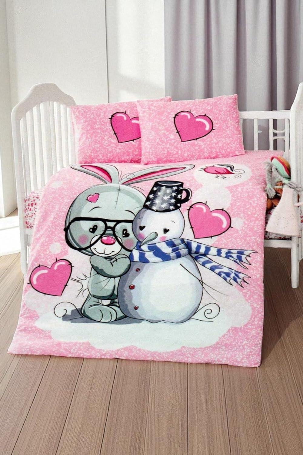 Bebek Nevresim Seti (Pembe)